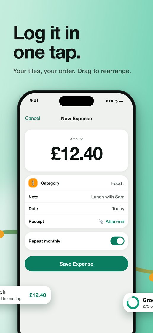 Xpense new expense screen